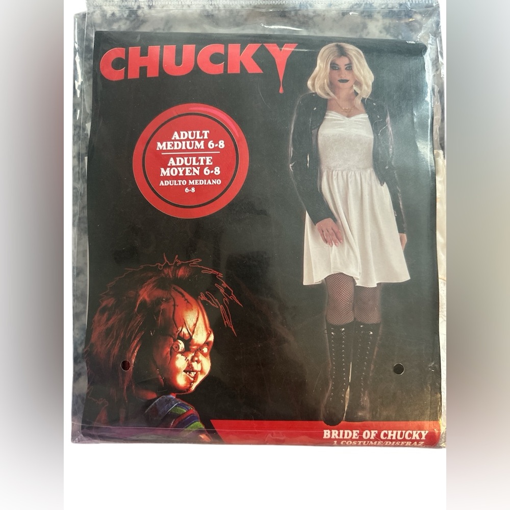 Women's Adult Medium 6-8 Bride of Chucky Halloween Costume  Brand New